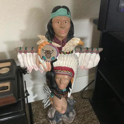 Handmade in Mexico Indian Statue (Set of 2)