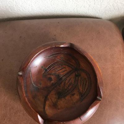 wooden ash tray