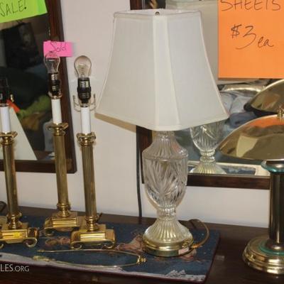 Box lot of 6 table lamps
