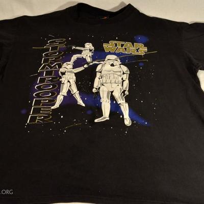 Vintage Star Wars T-Shirt V:  Storm Troopers embossed, 1995. Excellent condition. Adult large.