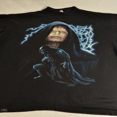 Vintage Star Wars T-Shirt IV:  Darth Vader and Emperor Palpatine, 1997. Excellent condition. Adult large.
