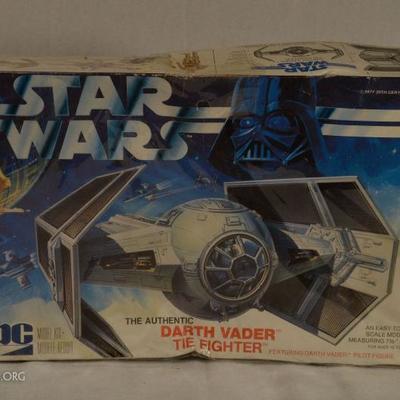 Star Wars Tie-Fighter Model Kit:  Darth Vader's Tie-Fighter authentic scale model kit, 1978.  #1-1915.  Never opened.  Mint in original...