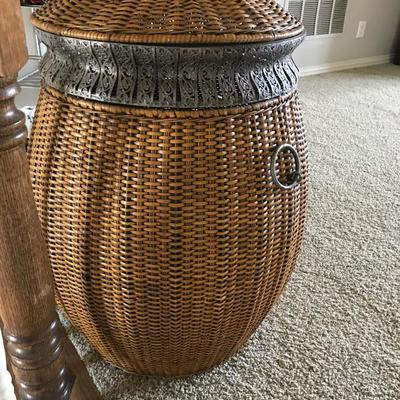 This Rattan and Metal Basket is huge and beautiful!