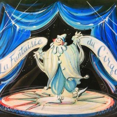 J.W. Keck Original Drawing- Set Design for Cirque du Soleil 