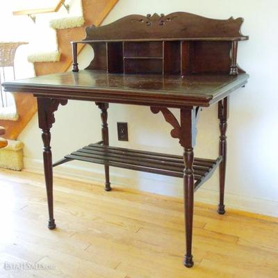 Amazing antique wood secretary desk.