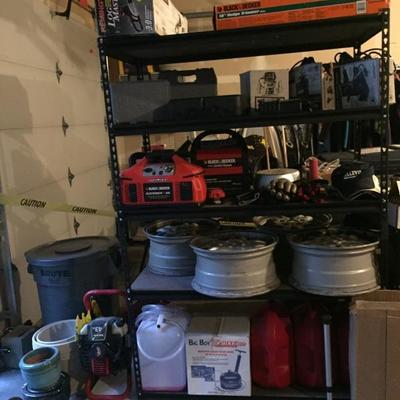 Earthquake Power Post Digger/Auger, Oil Cans, Black and Decker (Electromate 400, Battery Charger , 16in Hedge Trimmer), Ryobi Demel Tool...