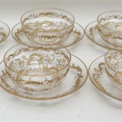 Attractive hard to find grouping of 15 pieces of Antique St. Louis Crystal in the very scarce 