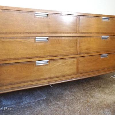 Mid-Century Modern Basic-Witz lowboy six drawer dresser. Matches the highboy and nightstand. 