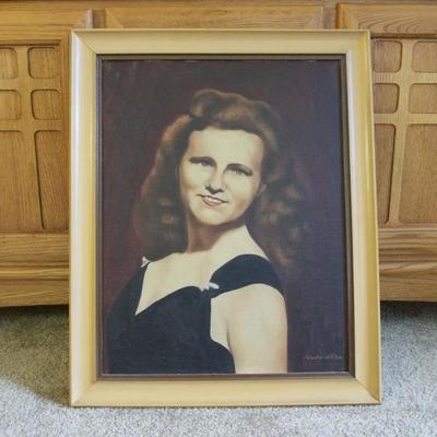 An original portrait painting on board 