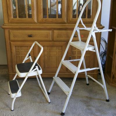 A small and large step ladder