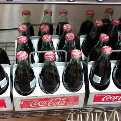 vintage Coke metal bottle carriers