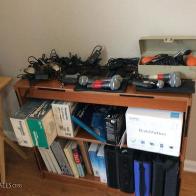 microphones, speakers, and misc equipment