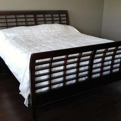Pier One King Size Bed with Mattress