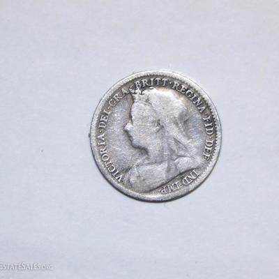 Great Britain 1898 3 Pence .925 Silver