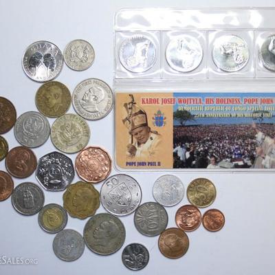 29 Assorted Africa Coins w/SE Pope John Paul