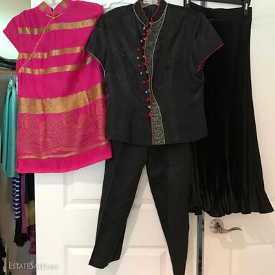 Chines style custom made silk pants and tops
