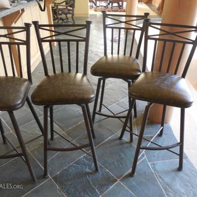 Set 4 Swivel Bar-stools, Just recovered in leather.
Price - $400