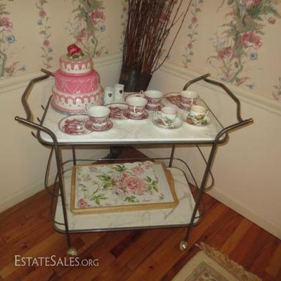 Brass & Marble Tea Cart