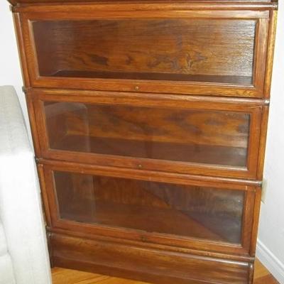 Antique 3 Section Lawyers Bookcase