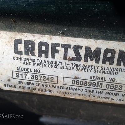 Craftsman Model and Serial No.