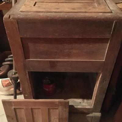 Antique Ice Box, with parts