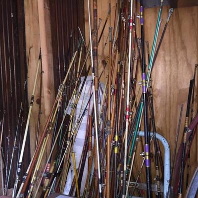 Just a SMALL sample of the fishing poles we have
