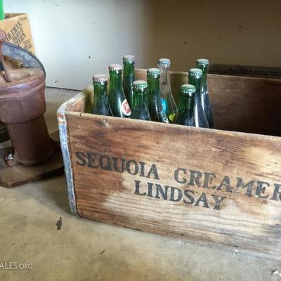 Vintage crate and bottles 