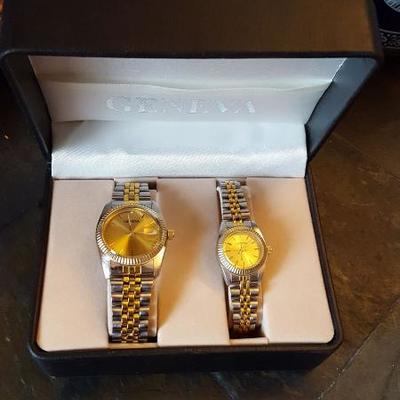 Pair of His and Hers Geneva Watches, New In the Box