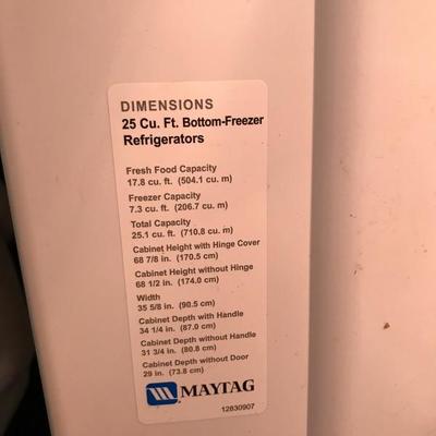 maytag refrigerator 25cu