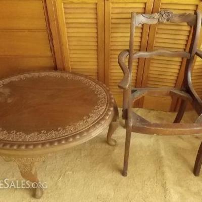 MVT293 Vintage Wooden Coffee Table &Chair Frame
