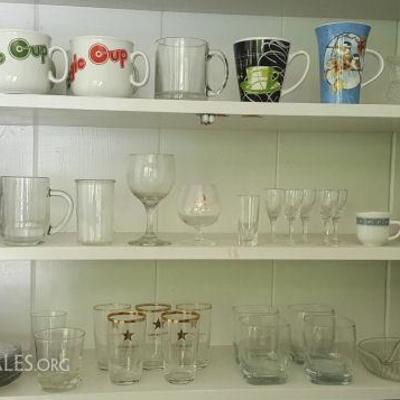 MVT133 Vintage Glass Plates, Glasses, Cristal de Flandre Vases
