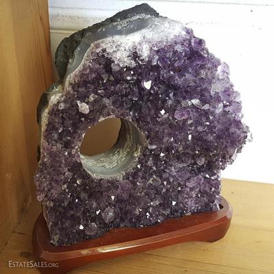 MVT075 Beautiful Raw Amethyst Purple Quartz Crystal Cluster Specimen
