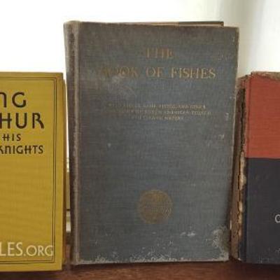 MVT200 Antique Books - King Arthur, The Book of Fishes 1939 & More

