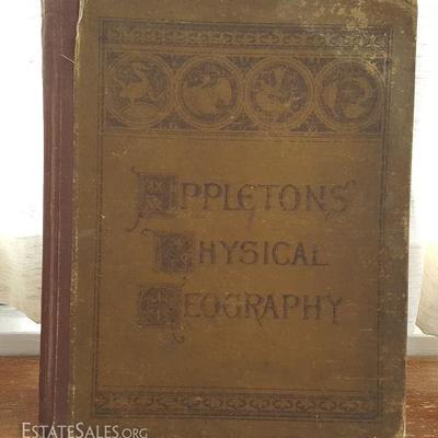 MVT235 Antique Book - Appleton's Physical Geography 1887
