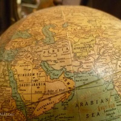 small globe from 1935.  NB Persia named.