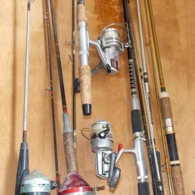 Vintage fishing poles