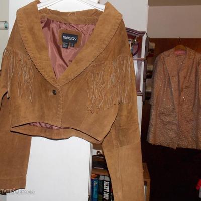 Suede fringed jacket. Have more that are not pictured as well as some leather pants