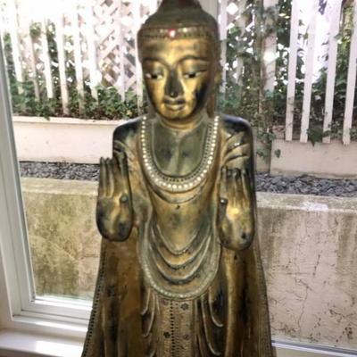 antique wooden asian temple buddha 