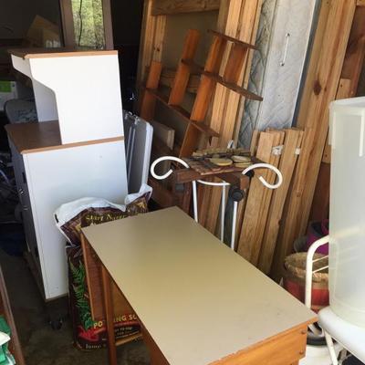 Maine fine craftsmen sewing table. Microwave cupboard.  Parts for captains bed & loft bed too. 