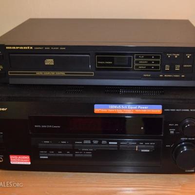 Marantz CD player and Pioneer receiver