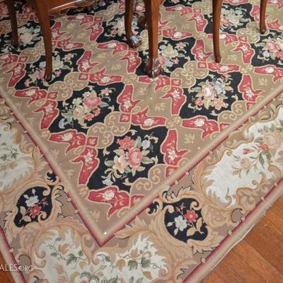 Needlepoint rug, approximately 8' X 10'