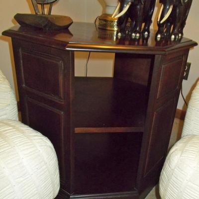 Eight sided end table $140