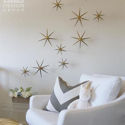 Brass wall stars s/3