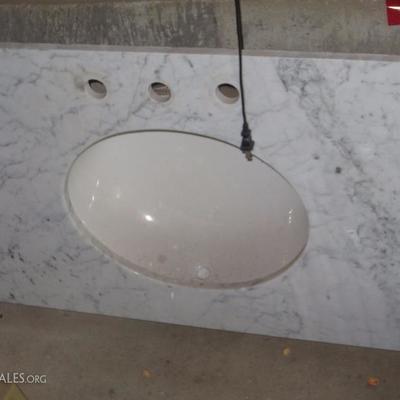 48 x 22 Marble Counter & Sinks