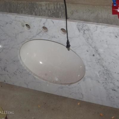 48 x 22 Marble Counter & Sinks