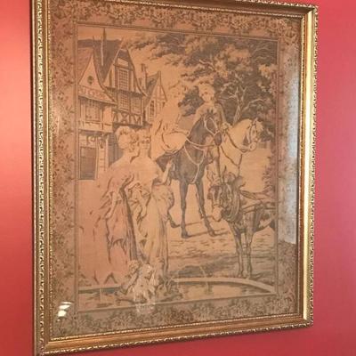 Old Tapestry in Frame $40 or Best Offer