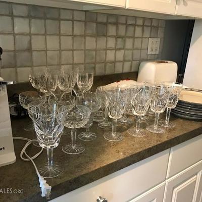 Waterford Glass and Stem Ware - 15 each glass