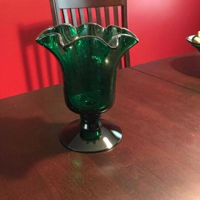 Green Murano Vase $20