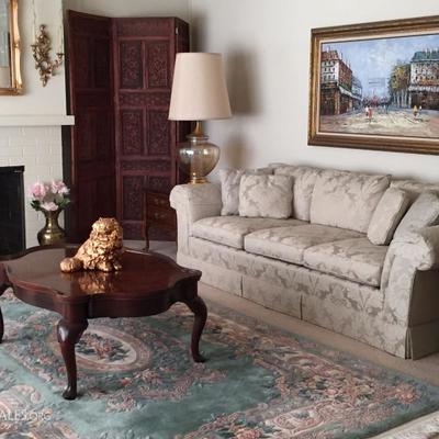 Baker Sofa with Wingback Chair (from Scofields)