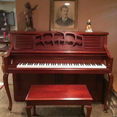 NEW Samick Cherry-finish Console Piano (lovely)